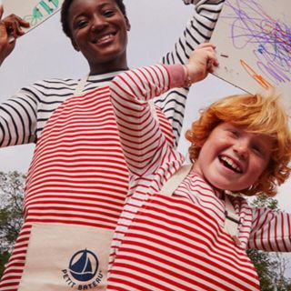 プチバトー(PETIT BATEAU)の新品☆PETIT BATEAU プチバトー　ノベルティー親子エプロンセット☆(その他)