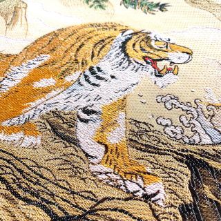 ファブリックパネル 橋本雅邦 「龍虎図」 近代絵画重要文化財 桐生