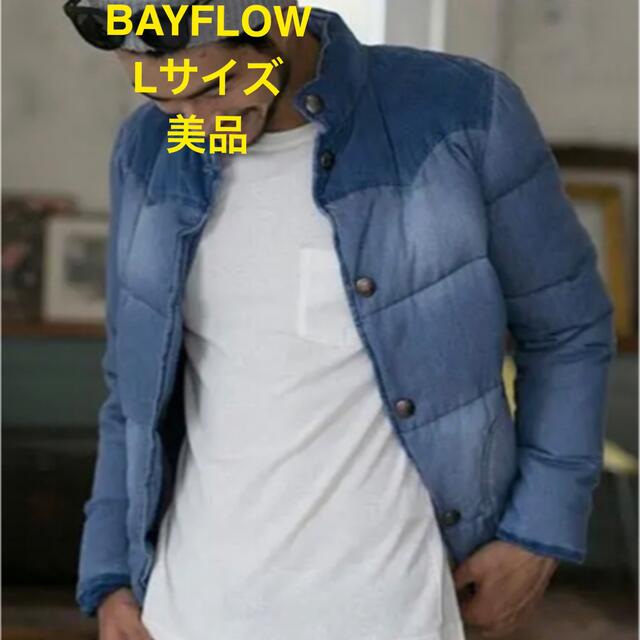 ダウンコートBAYFLOW デニム ダウンジャケット メンズ  Lサイズ