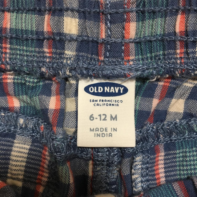 Old Navy(オールドネイビー)のチェックのハーフパンツ キッズ/ベビー/マタニティのベビー服(~85cm)(パンツ)の商品写真