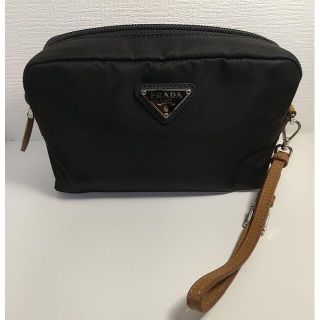 プラダ(PRADA)のゆう様専用【未使用】プラダ ファブリックポーチ 黒 アクセサリー バニティ (ポーチ)