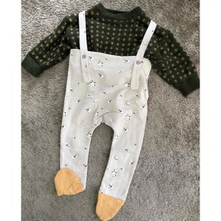 ベビーギャップ(babyGAP)のベビー　90cm organiczoo風ロンパース　新品未使用！(ロンパース)