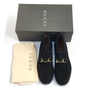 グッチ(Gucci)のRR109 GUCCI スウェード　ビット　ショートブーツ　#41.5(ブーツ)