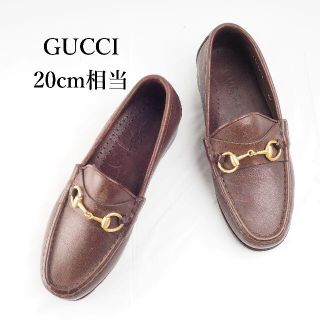 グッチ(Gucci)のGUCCIグッチ*キッズローファー*20cm相当*茶*K6135(ローファー)