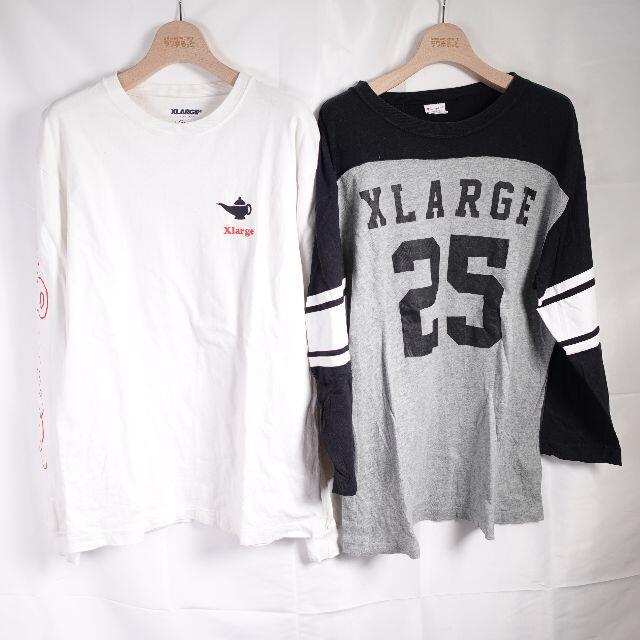 XLARGE(エクストララージ)のXLARGE　ロングTシャツ　メンズ　ホワイト/ブラック メンズのトップス(Tシャツ/カットソー(七分/長袖))の商品写真