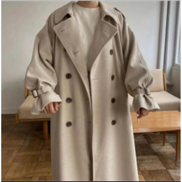 TODAYFUL(トゥデイフル)のwillfully jersey melton trench long coat レディースのジャケット/アウター(ロングコート)の商品写真