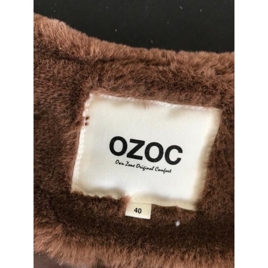 OZOC(オゾック)のozocオゾックノーカラーファージャケット レディースのジャケット/アウター(毛皮/ファーコート)の商品写真