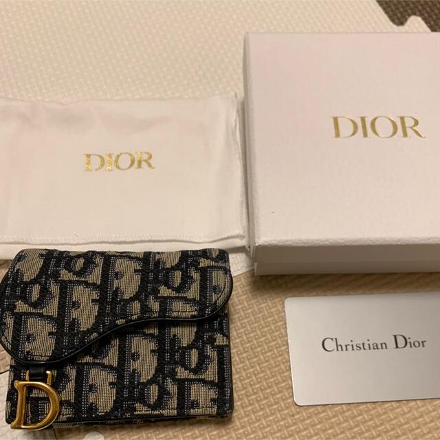 Christian Dior(クリスチャンディオール)の【美品/正規品】ディオール オブリーク サドル コンパクトウォレット　財布 レディースのファッション小物(財布)の商品写真