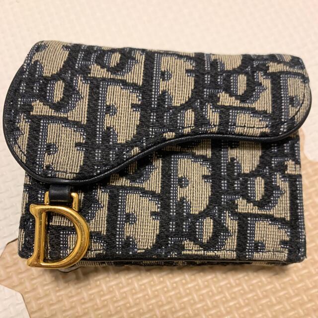 Christian Dior(クリスチャンディオール)の【美品/正規品】ディオール オブリーク サドル コンパクトウォレット　財布 レディースのファッション小物(財布)の商品写真