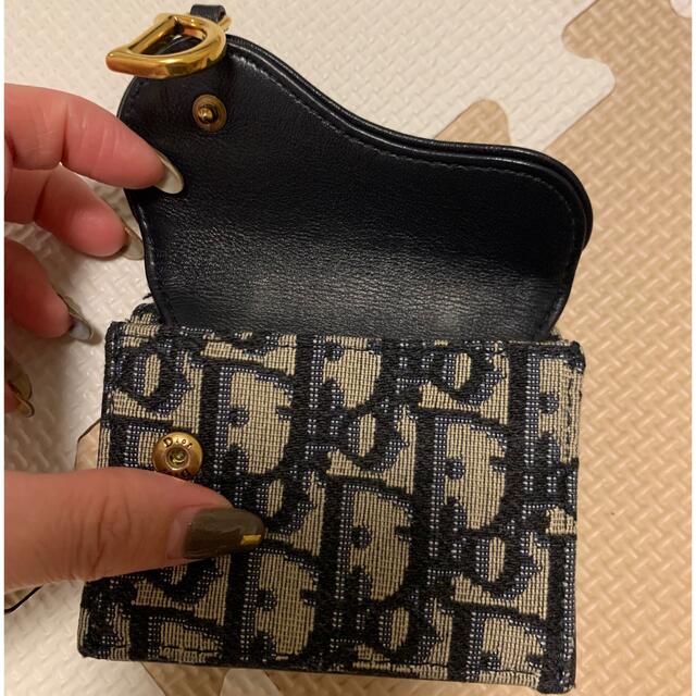 【美品/正規品】ディオール オブリーク サドル コンパクトウォレット 財布