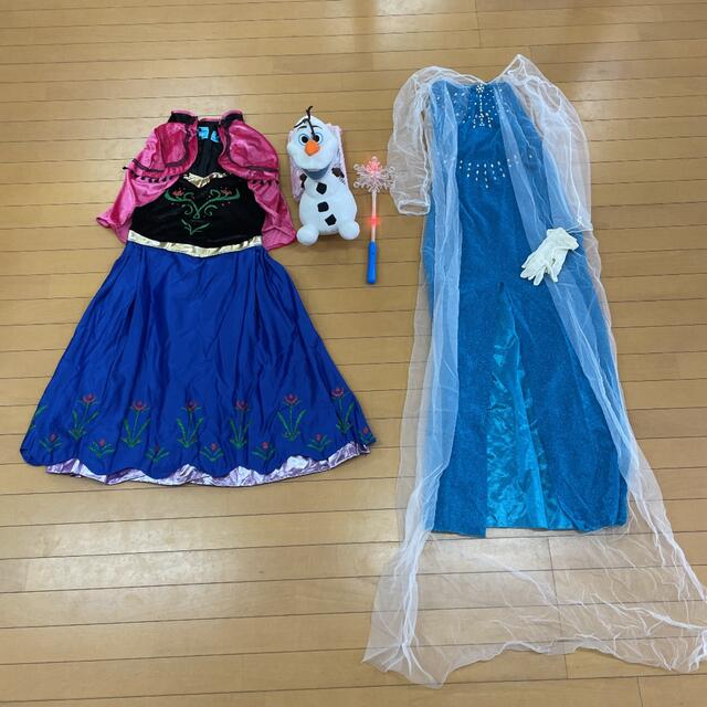 アナと雪の女王(アナトユキノジョオウ)の☆アナ雪　アナ&エルサコスチュームセット☆大人用coco様専用 エンタメ/ホビーのコスプレ(衣装一式)の商品写真