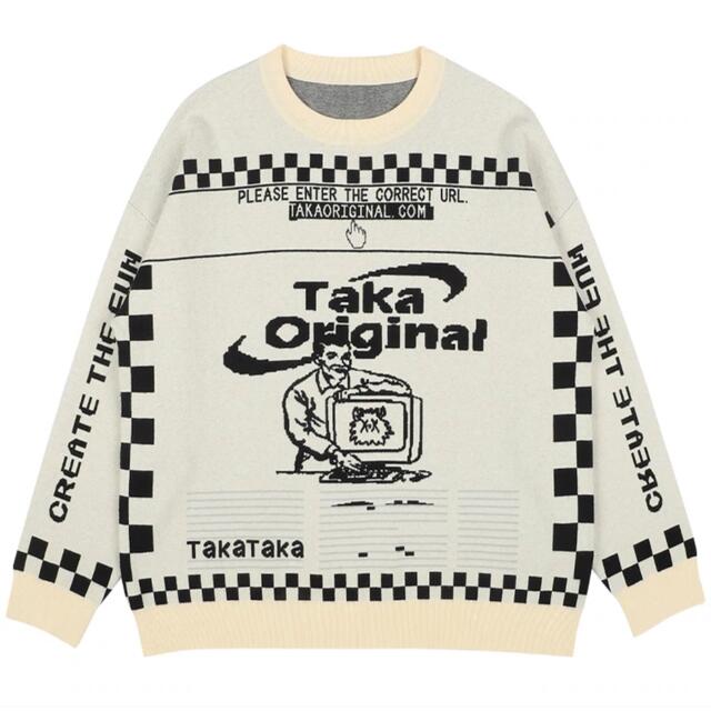 taka Original Moody Bob knit white Lサイズ