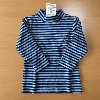 ムジルシリョウヒン(MUJI (無印良品))の新品未使用　無印　90cm ボーダー　ハイネック(Tシャツ/カットソー)