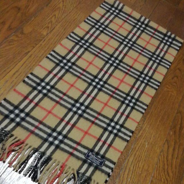 42 A 美品 バーバリー ノバチェック マフラー カシミア100% - マフラー