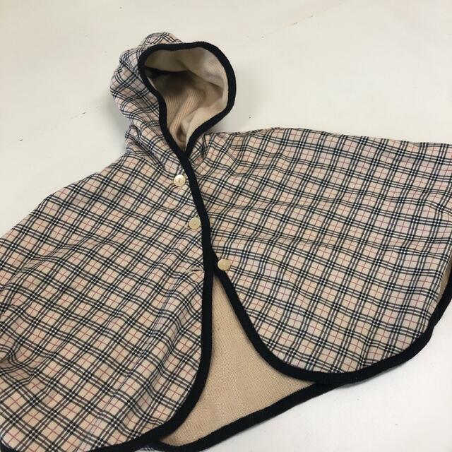 BURBERRY(バーバリー)のバーバリー　リバーシブル　ポンチョ　ケープ　60-90 キッズ/ベビー/マタニティのベビー服(~85cm)(ジャケット/コート)の商品写真