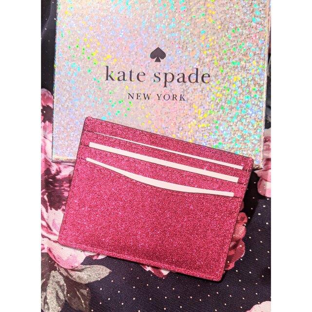 キラキラ気分も上がる折り財布✨kate spade　ピンクゴールド　二つ折り財布