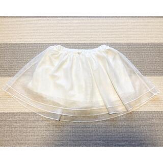 ユニクロ(UNIQLO)のユニクロ　ベビー　スカート　白　チュール　100サイズ(スカート)