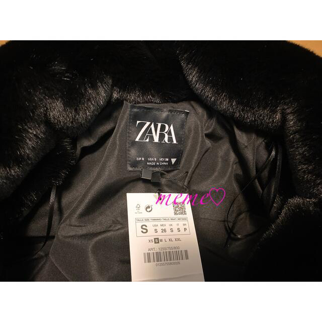 ZARA(ザラ)の【完売/新品】ZARA フェイクファーコート　S レディースのジャケット/アウター(毛皮/ファーコート)の商品写真