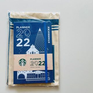 スターバックスコーヒー(Starbucks Coffee)の〈海外限定×非売品〉Starbucksモレスキン手帳〈ポーチ付〉2022Blue(ノベルティグッズ)