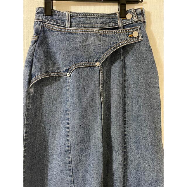 Ameri VINTAGE(アメリヴィンテージ)のAMERI WESTERN FLAP DENIM SK レディースのスカート(ロングスカート)の商品写真