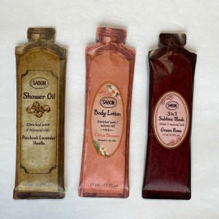 サボン(SABON)のサボン サンプル三点セット（ボディローション、シャワーオイル、ヘアマスク）(サンプル/トライアルキット)