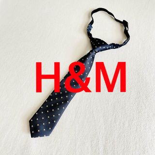 エイチアンドエム(H&M)のH&Mエイチアンドエム　アジャスター付き　キッズネクタイ　ネイビー　星柄(その他)