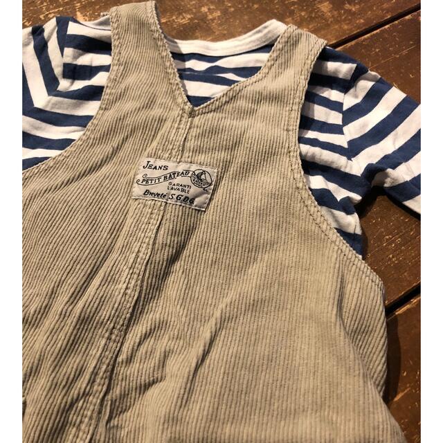 PETIT BATEAU(プチバトー)の専用です　オーバーオール　プチバトー　７４㎝　12m キッズ/ベビー/マタニティのベビー服(~85cm)(ロンパース)の商品写真