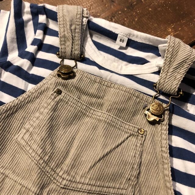 PETIT BATEAU(プチバトー)の専用です　オーバーオール　プチバトー　７４㎝　12m キッズ/ベビー/マタニティのベビー服(~85cm)(ロンパース)の商品写真