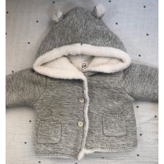 ベビーギャップ(babyGAP)のGAPベビー　くま耳ボア付きカーディガン(カーディガン/ボレロ)