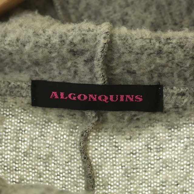 ALGONQUINS(アルゴンキン)のアルゴンキン ニットジャケット パーカー ジップアップ 裏起毛 1 グレー レディースのトップス(パーカー)の商品写真