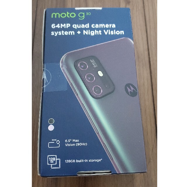 Motorola(モトローラ)の【新品未開封】モトローラ moto g30 ダークパール スマホ/家電/カメラのスマートフォン/携帯電話(スマートフォン本体)の商品写真
