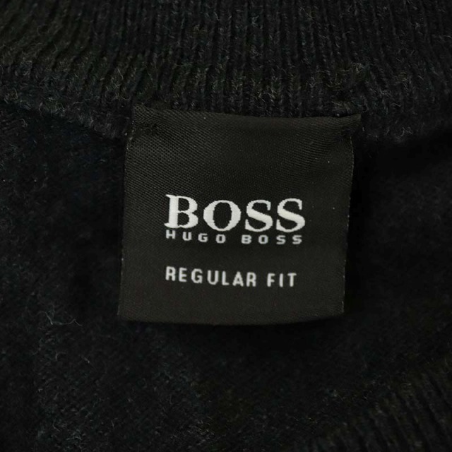 HUGO BOSS(ヒューゴボス)のヒューゴボス  ニット セーター 長袖 プルオーバー Vネック XL チャコール メンズのトップス(ニット/セーター)の商品写真