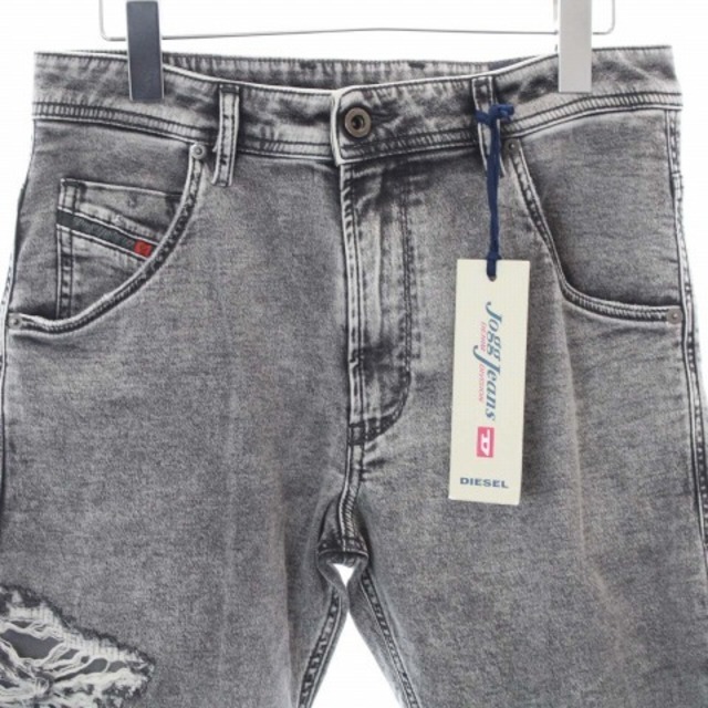 DIESEL(ディーゼル)のディーゼル クルーリーティー ジョグジーンズ ジップフライ ダメージ加工 W27 メンズのパンツ(デニム/ジーンズ)の商品写真