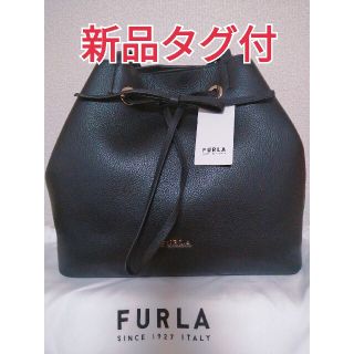 ［新品］定価62,700円 FURULA ハンドバッグ 巾着バッグ ブラック