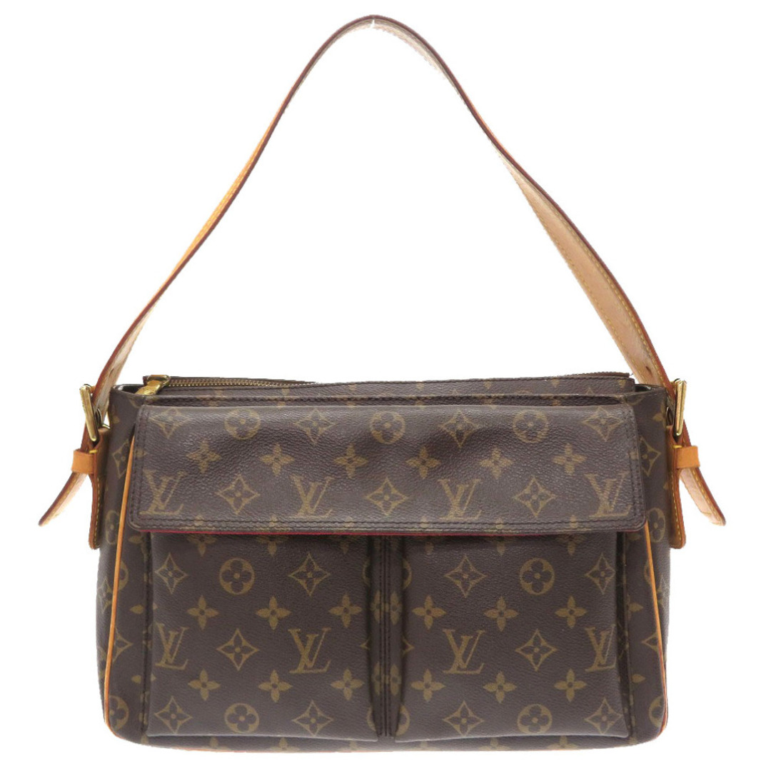 美品 ルイ ヴィトン モノグラム ヴィバシテGM M51163 ショルダーバッグ バッグ LV 0132  LOUIS VUITTONマグネット式ポケットx2内側