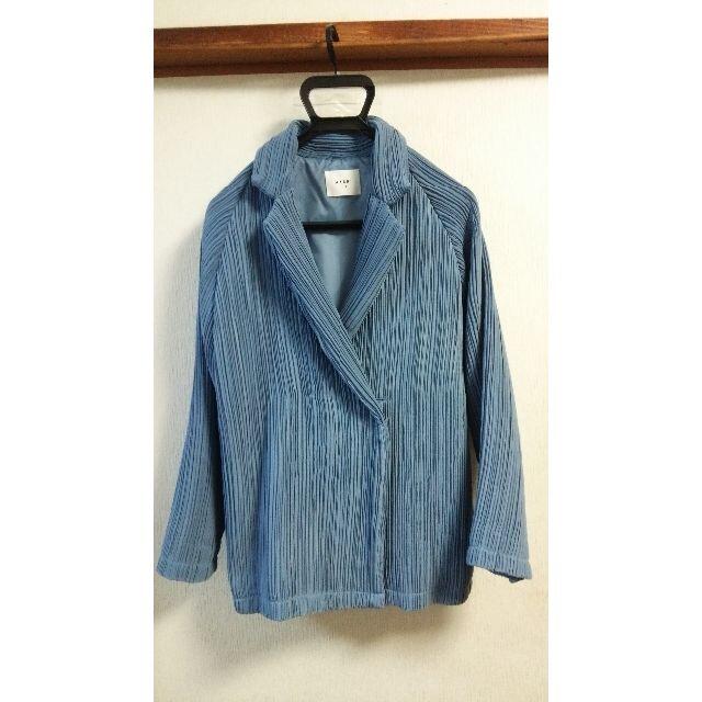 Ameri VINTAGE - 美品 着２回 OTONA PLEAT BELT JACKETブルーの通販 by ...