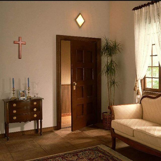 置物 十字架 クロス 木製 壁掛け キリスト オブジェ 置物 ビ