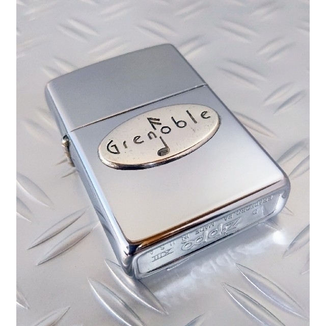 silver刻印CXIV◉状態Zippo Grenoble ポリッシュ加工 1997年製() 良音♬