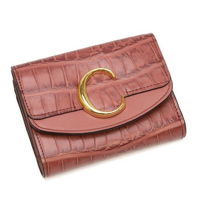 クロコスモール Chloe C トライフォールドウォレット faded rose