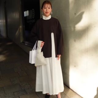 CLANE ARCH CUT DOUBLE CLOTH TOPS (カットソー(長袖/七分))