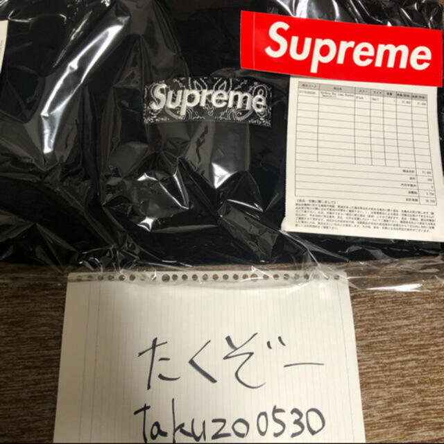 【最終値下】supreme bandanna box logo hoodie黒Sメンズ