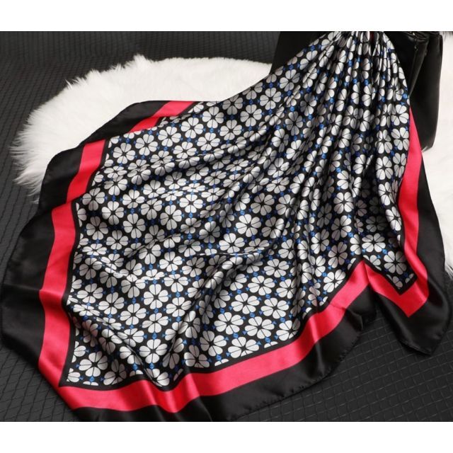 3枚セットスカーフ ペイズリー 赤 グレー 春 エレガント 大人 おしゃれ レディースのファッション小物(バンダナ/スカーフ)の商品写真