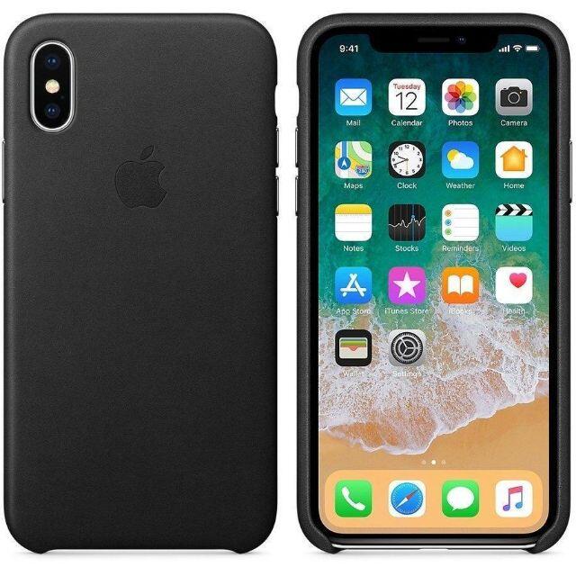 ♦ Apple 純正 iPhone X レザー ケース ブラック 新品 革 1