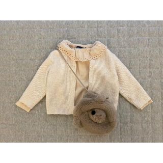 ザラキッズ(ZARA KIDS)の裏編みニットカーディガン(カーディガン/ボレロ)