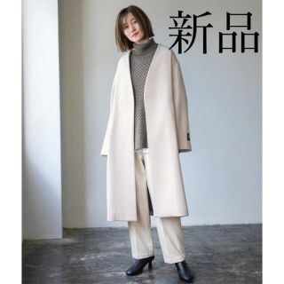 アパートバイローリーズ(apart by lowrys)のcasheepVネックノーカラーコート　アパートバイローリーズ (ロングコート)