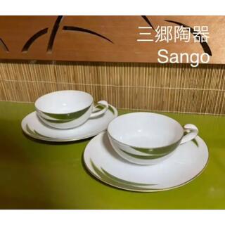 サンゴ(sango)の【昭和レトロ】 三郷陶器　Sango 紅茶カップ&ソーサ　2脚セット(食器)