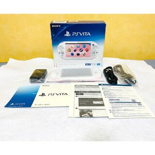 プレイステーションヴィータ(PlayStation Vita)の☆新品同様☆PS Vita PCH-2000 ZA19 ライトピンクホワイト(家庭用ゲーム機本体)