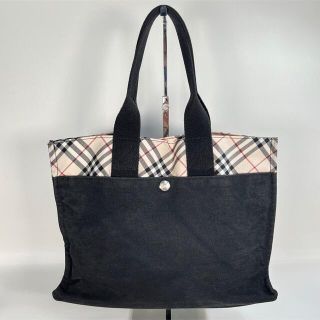 バーバリーブルーレーベル(BURBERRY BLUE LABEL)のバーバリーブルーレーベル　ハンドバッグ　ノバチェック　キャンバス生地　ナイト刻印(ハンドバッグ)