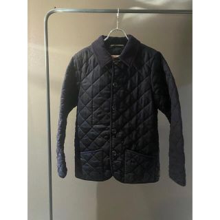 ラベンハム(LAVENHAM)の43000円★ウール 100% キルティング ジャケット ダークネイビー 36(カバーオール)