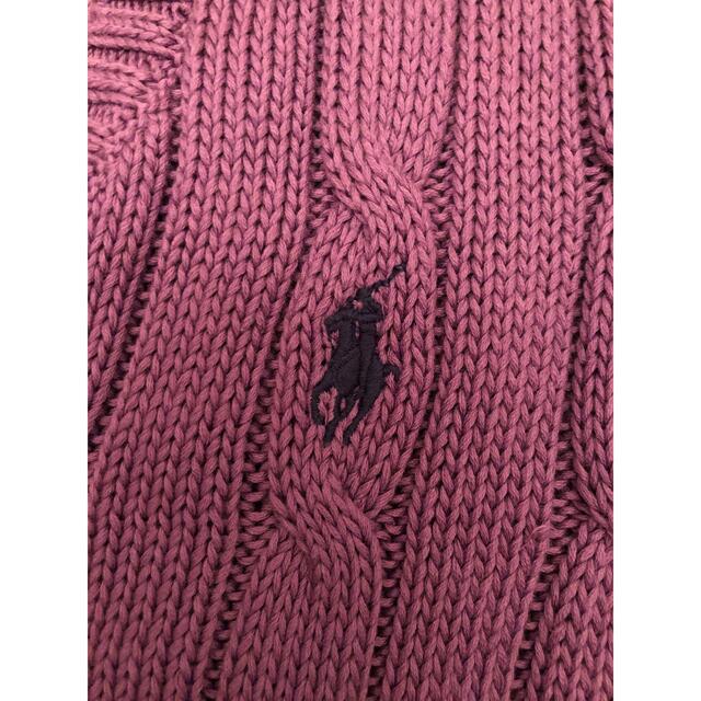 POLO RALPH LAUREN(ポロラルフローレン)のポロラルフローレン ニット セーター　パープル　Vネック　Sサイズ レディースのトップス(ニット/セーター)の商品写真